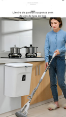 Lixeira de Cozinha com Tampa | Montada na Parede ou Suspensa em Armário – Ideal para Banheiro, Bancada e Portas de Armário | Cesto de lixo |